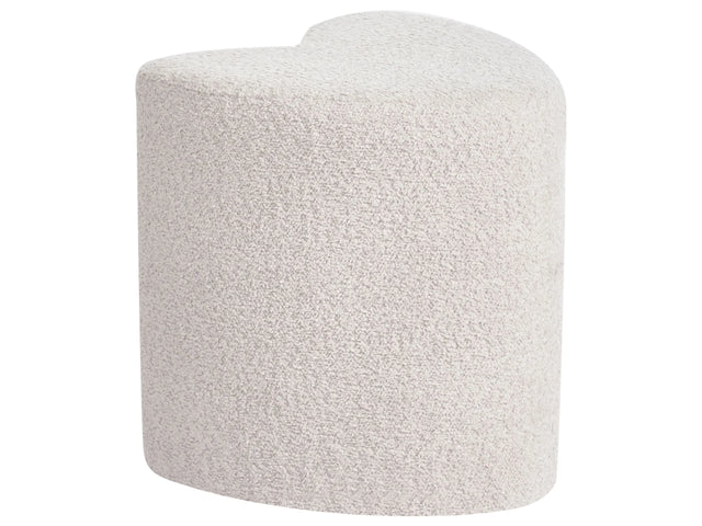Pouffe Beige Chenille Upholstered Seat Heart Shaped Living Room Bedroom Beliani