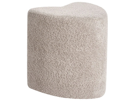 Pouffe Light Brown Chenille Upholstered Seat Heart Shaped Living Room Bedroom Beliani