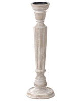 Candlestick Light Brown Mango Wood Candleholder Decorative Beliani