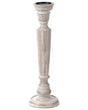Candlestick Light Brown Mango Wood Candleholder Decorative Beliani