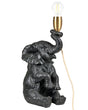 Table Lamp Black Polyresin Animal-Themed Bedside Light Reading Lamp Elephant Shape Living Room Bedroom Glam Style Beliani