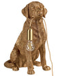 Table Lamp Gold Polyresin Animal-Themed Bedside Light Reading Lamp Dog Shape Living Room Bedroom Glam Style Beliani