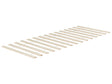 Slatted Bed Base Light Wood EU Single Size 3ft Flat Support Slats Rolled Beliani