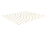 Slatted Bed Base Light Brown EU Single Size 4ft6 Flat Support Slats Rolled Beliani