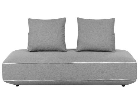 Modern Fabric Grey Chaise Lounge with Cushions Modern Upholstered Daybed with Pocket Spring Seat Beliani