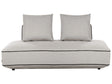 Modern Fabric Light Grey Chaise Lounge with Cushions Modern Upholstered Daybed with Pocket Spring Seat Beliani