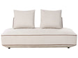 Modern Fabric Beige Chaise Lounge with Cushions Modern Upholstered Daybed with Pocket Spring Seat Beliani