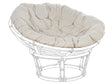 Outdoor Seat Cushion Light Beige Polyester Cotton for Garden Chair Rocking Chair Boho Style Garden Patio Balcony Beliani