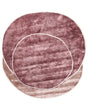 Area Rug Pink Viscose and Wool Geometric Pattern 200 x 200 cm Modern Glam Style Beliani