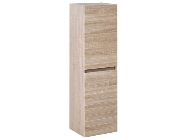 Bathroom Wall-Mounted Cabinet Light Brown MDF 120 x 35 x 30 cm with 2 Shelves Scandinavian Beliani