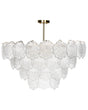 Chandelier Brass Metal and Glass   80 cm Pendant Lamp Glamour Style Beliani