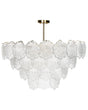 Chandelier Brass Metal and Glass   80 cm Pendant Lamp Glamour Style Beliani