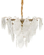 Chandelier Brass Metal and Glass  46 cm Pendant Lamp Glamour Style Beliani