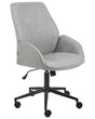 Office Chair Grey Fabric Upholstery Swivel Side Occassional Chair Seat Height Adjustment Beliani