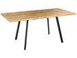 Extending Dining Table Brown MDF Metal Legs Buttefly Leaf Mechanism Beliani