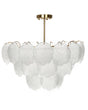 Chandelier Brass Metal and Glass  60 cm Pendant Lamp Glamour Style Beliani