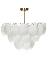 Chandelier Brass Metal and Glass  60 cm Pendant Lamp Glamour Style Beliani