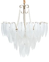 Chandelier Brass Metal and Glass  60 cm Pendant Lamp Glamour Style Beliani