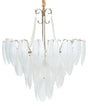 Chandelier Brass Metal and Glass  60 cm Pendant Lamp Glamour Style Beliani