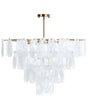 Chandelier Brass Metal and Glass  80 cm Pendant Lamp Glamour Style Beliani