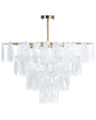 Chandelier Brass Metal and Glass  80 cm Pendant Lamp Glamour Style Beliani