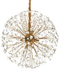 Chandelier Brass Metal and Glass Crystals  60 cm Pendant Lamp Glamour Style Beliani