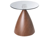 Side Table Brown and Black  Metal Tempered Glass Top Small Coffee Table End Table Glamour Style Beliani