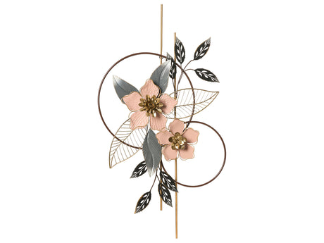 Wall Handmade Decor Multicolour Iron Flower Composition Modern Wall Art Beliani