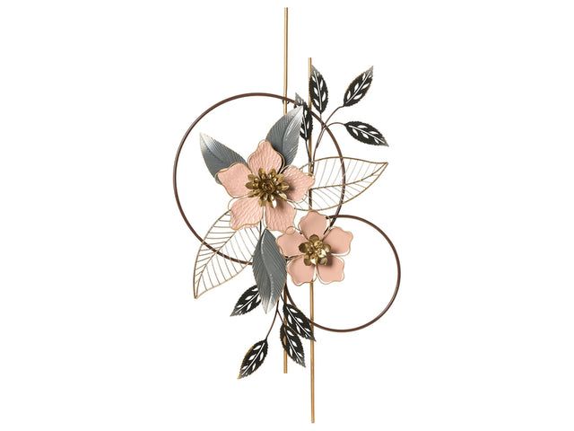 Wall Handmade Decor Multicolour Iron Flower Composition Modern Wall Art Beliani