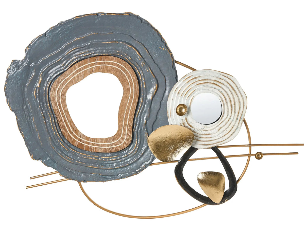 Modern Wall Decor Multicolour Iron Piece of Art Home Accessory Modern Beliani