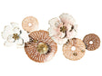 Handmade Wall Decor Multicolour Iron Hanging Piece of Floral Motif Modern Beliani
