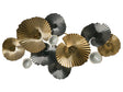 Glamour Wall Decor Multicolour Metal 3D View Hanging Piece of Decor Modern Beliani