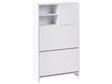 Shoe Storage Cabinet White Particle Board 3 Compartments Scandinavian Design Hallway Beliani