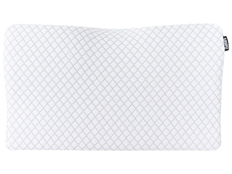 Bed Pillow White Memory Foam 50 x 30 cm Breatable Cover Neck Support for Back Sleepers Beliani
