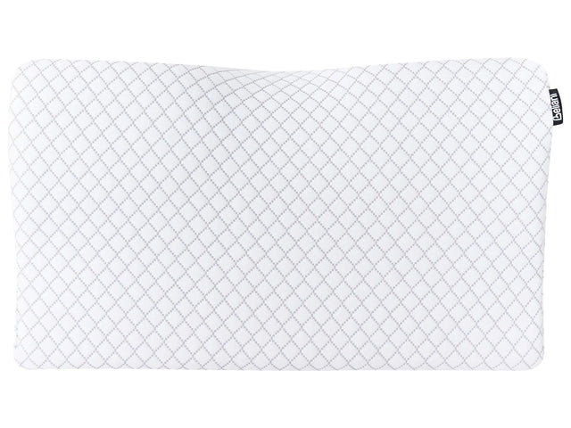 Bed Pillow White Memory Foam 50 x 30 cm Breatable Cover Neck Support for Back Sleepers Beliani