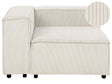 Right Hand Corner Section Off White Cord 1-Seat Sofa Module Modern Single-Seat Black Legs Living Room Beliani