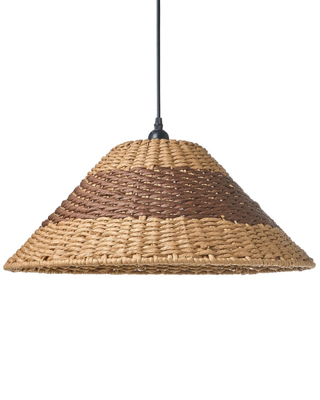 Pendant Lamp Paper Rope Natural Ceiling Light Plaited Shade Dining Room Living Room Boho Style Beliani