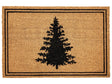 Doormat Natural Coir with Rubber Bottom 60  x 90 cm Xmas Christmas Tree Festive Motif Anti Slip Beliani