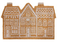 Doormat Natural Coir with Rubber Bottom 60  x 90 cm Xmas Christmas Gingerbread House Festive Motif Anti Slip Beliani