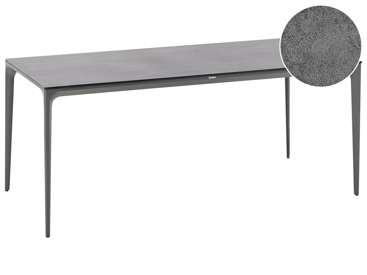 Garden Dining Table Dark Grey HPL Top Aluminium Frame UV Water Rust Resistant Outdoor Patio Modern Style Beliani