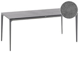 Garden Dining Table Dark Grey HPL Top Aluminium Frame UV Water Rust Resistant Outdoor Patio Modern Style Beliani
