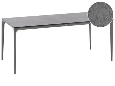 Garden Dining Table Dark Grey HPL Top Aluminium Frame UV Water Rust Resistant Outdoor Patio Modern Style Beliani