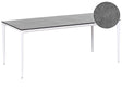 Garden Dining Table Dark Grey HPL Top White Aluminium Frame UV Water Rust Resistant Outdoor Patio Modern Style Beliani