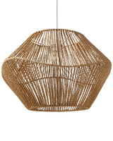 Pendant Lamp Paper Rope Natural Ceiling Light Plaited Shade Dining Room Living Room Boho Style Beliani