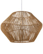 Pendant Lamp Paper Rope Natural Ceiling Light Plaited Shade Dining Room Living Room Boho Style Beliani