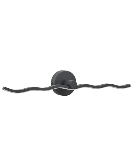 LED Picture Lamp Mirror Lamp Black Metal 55 cm Light Bedroom Living Room Bathroom Mirror Lamp Modern Minimalist Design Beliani