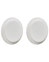 Set of 2 Wall Lamps LED White Metal Acrylic Round Shade Powder Coated Matte Scandinavian Style Beliani