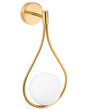 Wall Lamp Gold Metal Base Glass Lampshade Elegant Tear Form Modern Glam Beliani