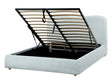 Storage Bed Light Blue Fabric Polyester Fabric EU Double Size 4ft6 Minimalist Modern Design Ottoman Storage Beliani