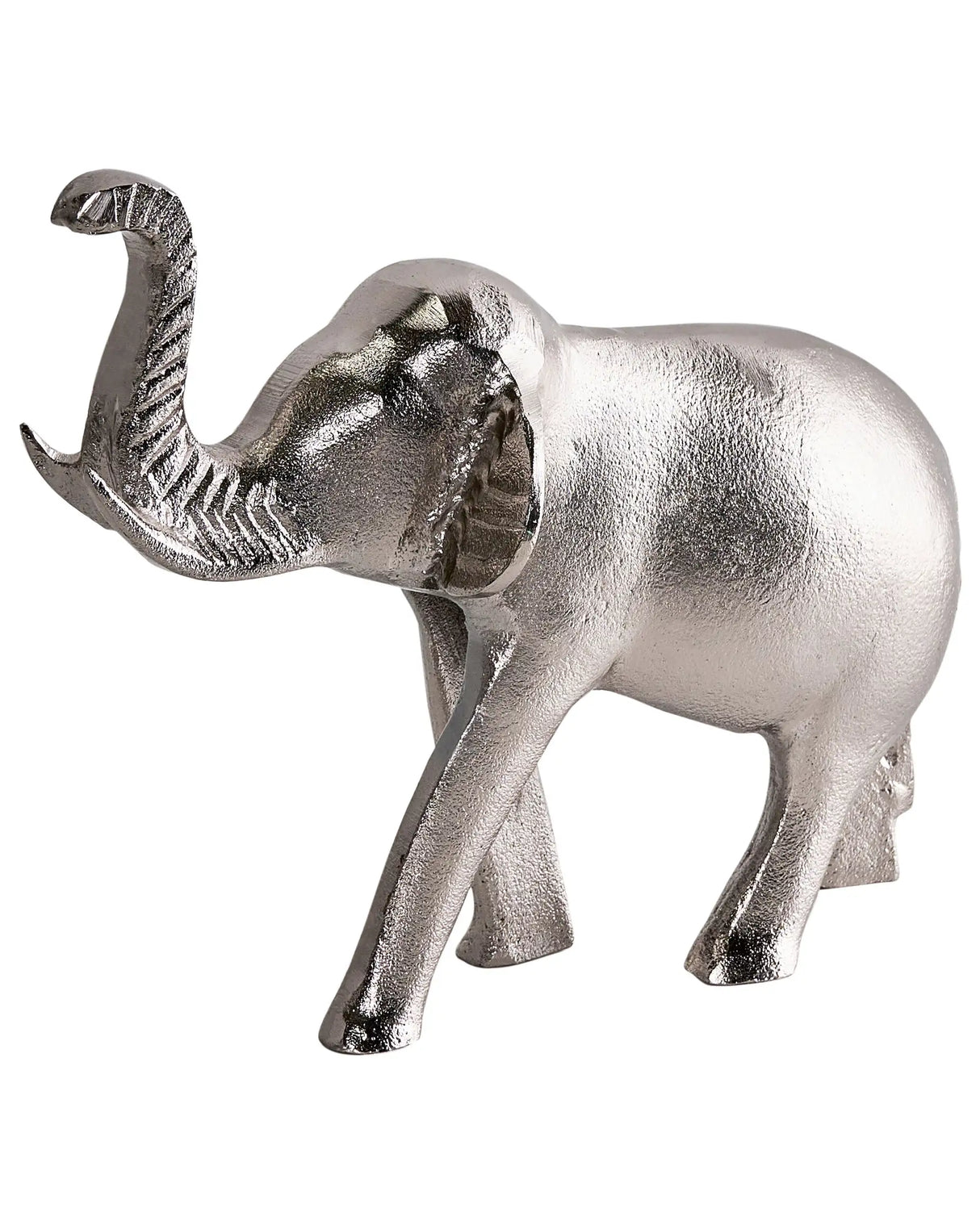 Decorative Figurine Silver Metal Animal Ornament Elephant for Displaying Decorative Ornament Beliani